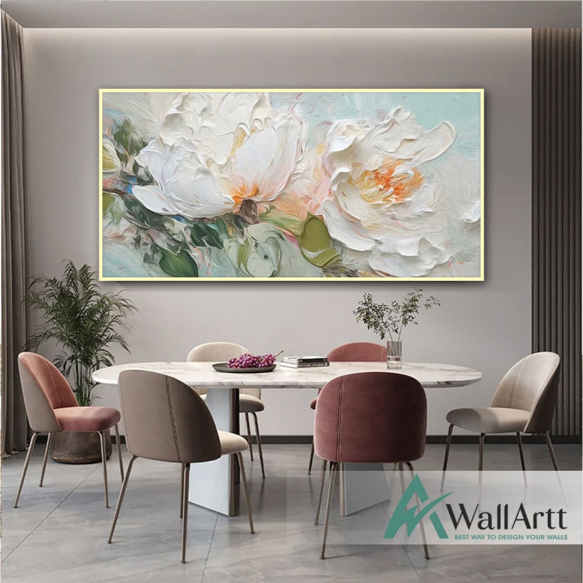 Feast of Flowers 3d Heavy Textured Partial Oil Painting